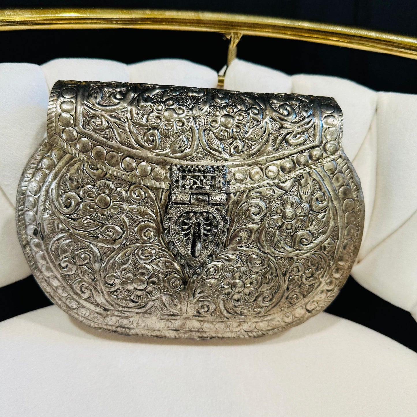 Classic Handmade Metallic Marvel Clutch