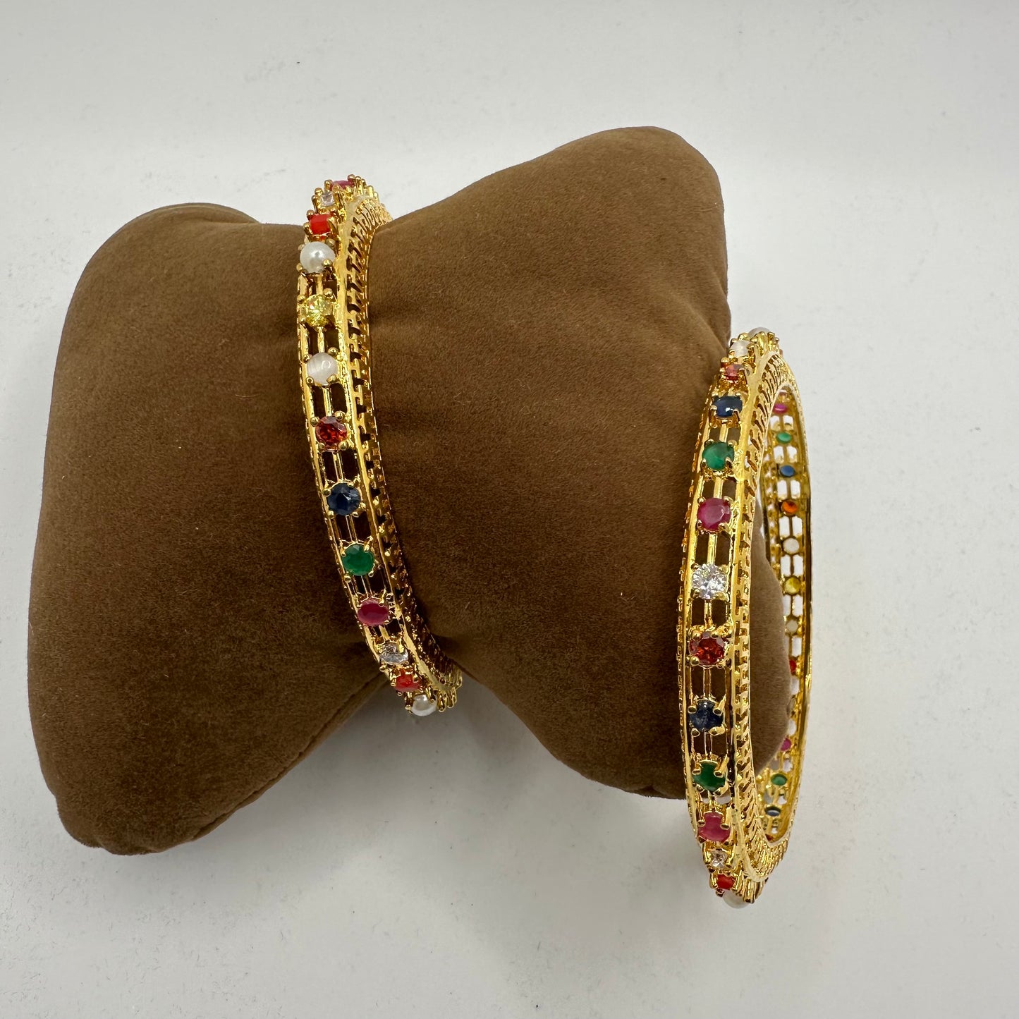 Meenakari Bangles - Gold Polish