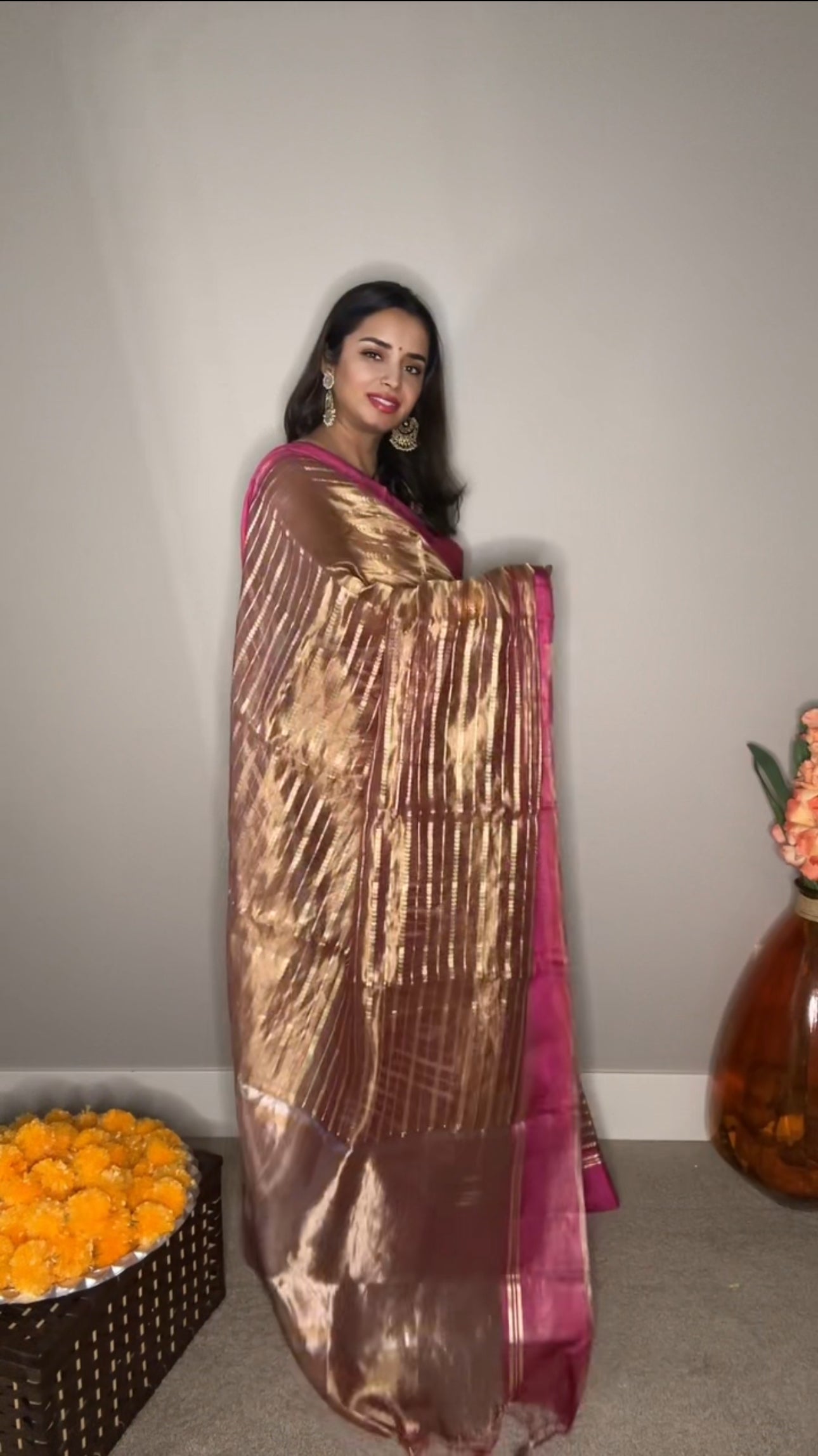 Kora by Tissue Silk Saree with Katan Silk Border
