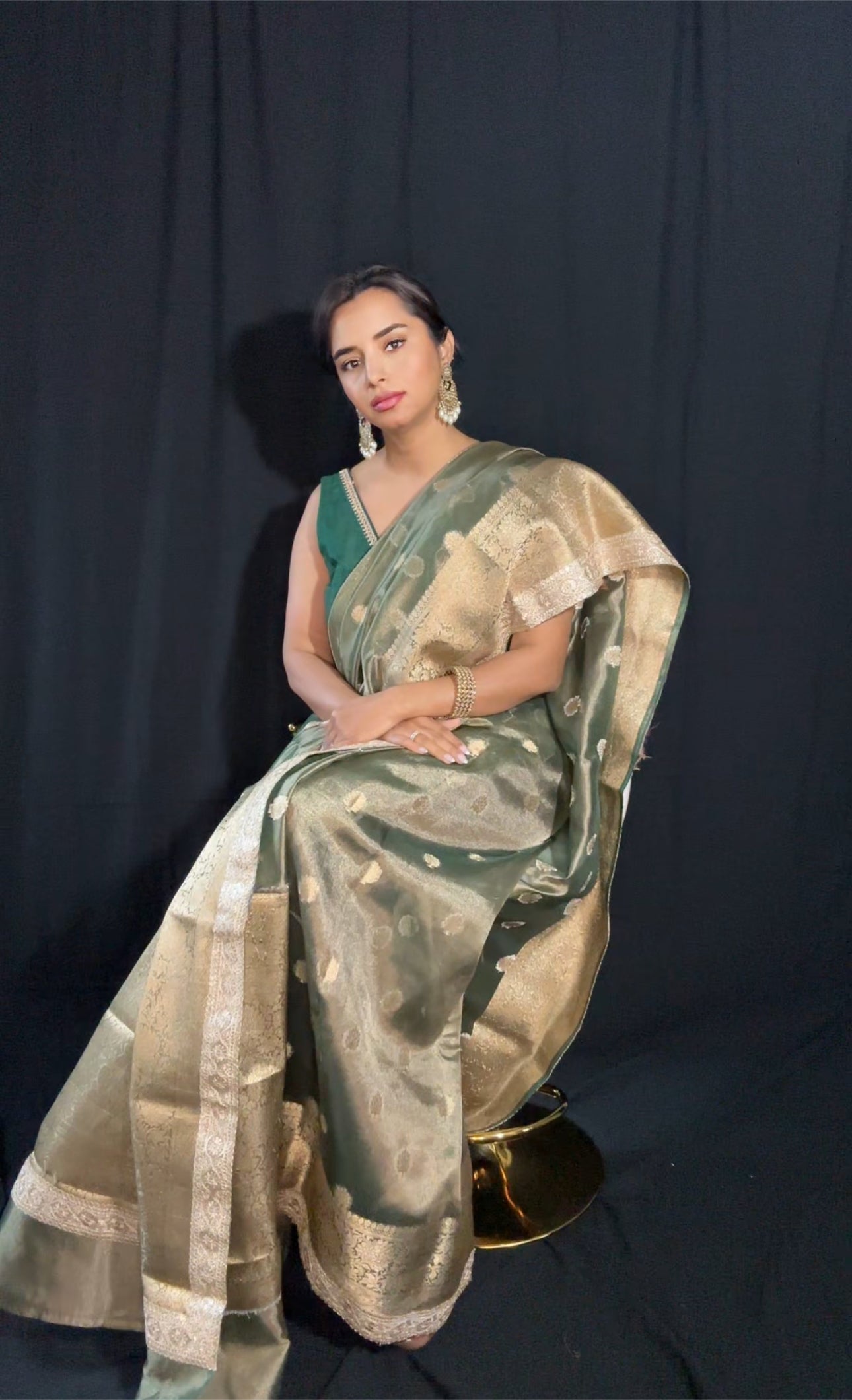 Banarasi Tissue Silk Saree with Gotta Patti