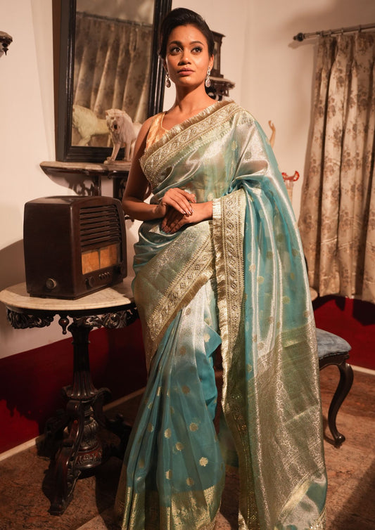 Banarasi Tissue Silk Saree with Gotta Patti