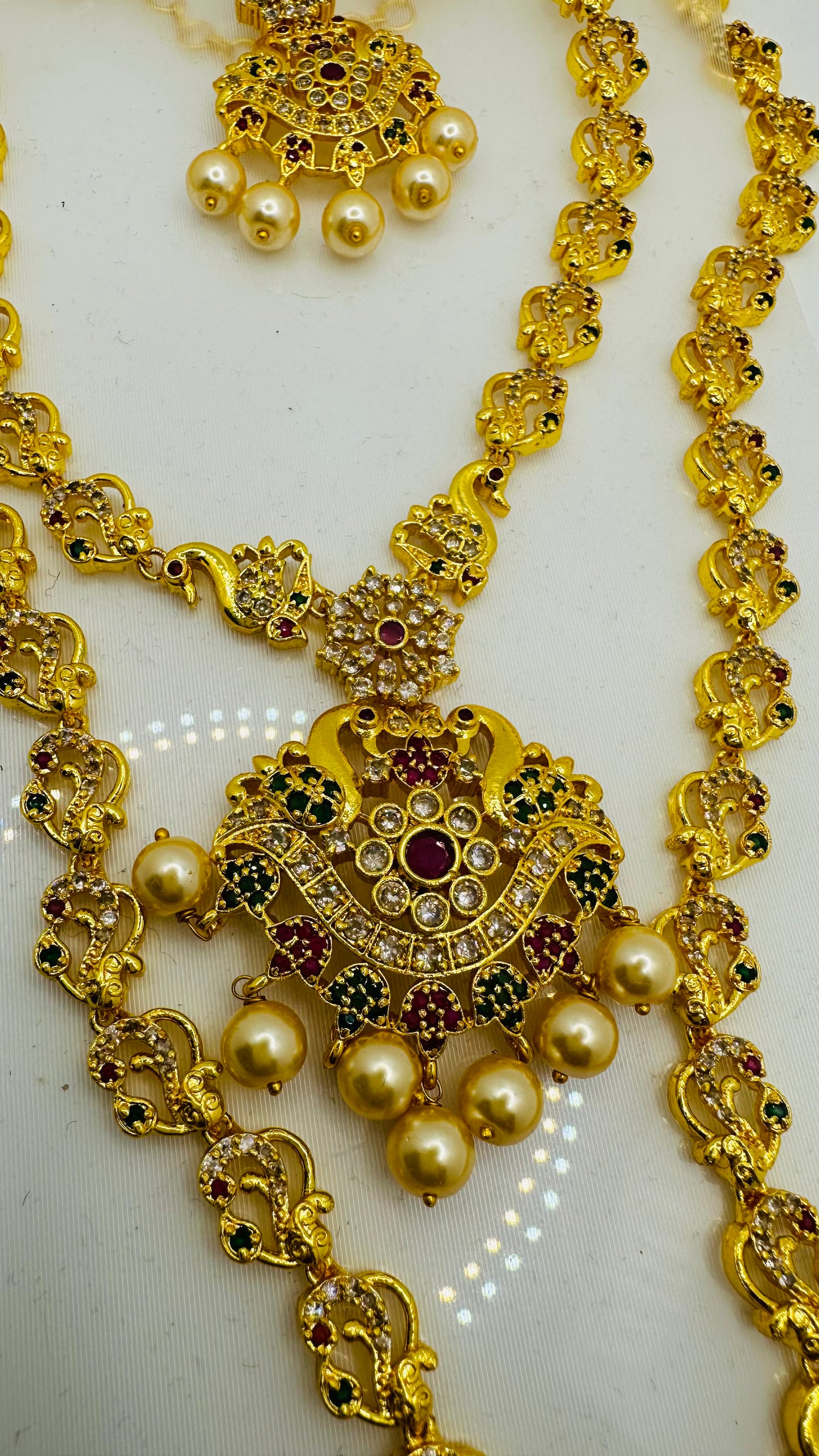 Meera exclusive Temple Jewelry Double necklace