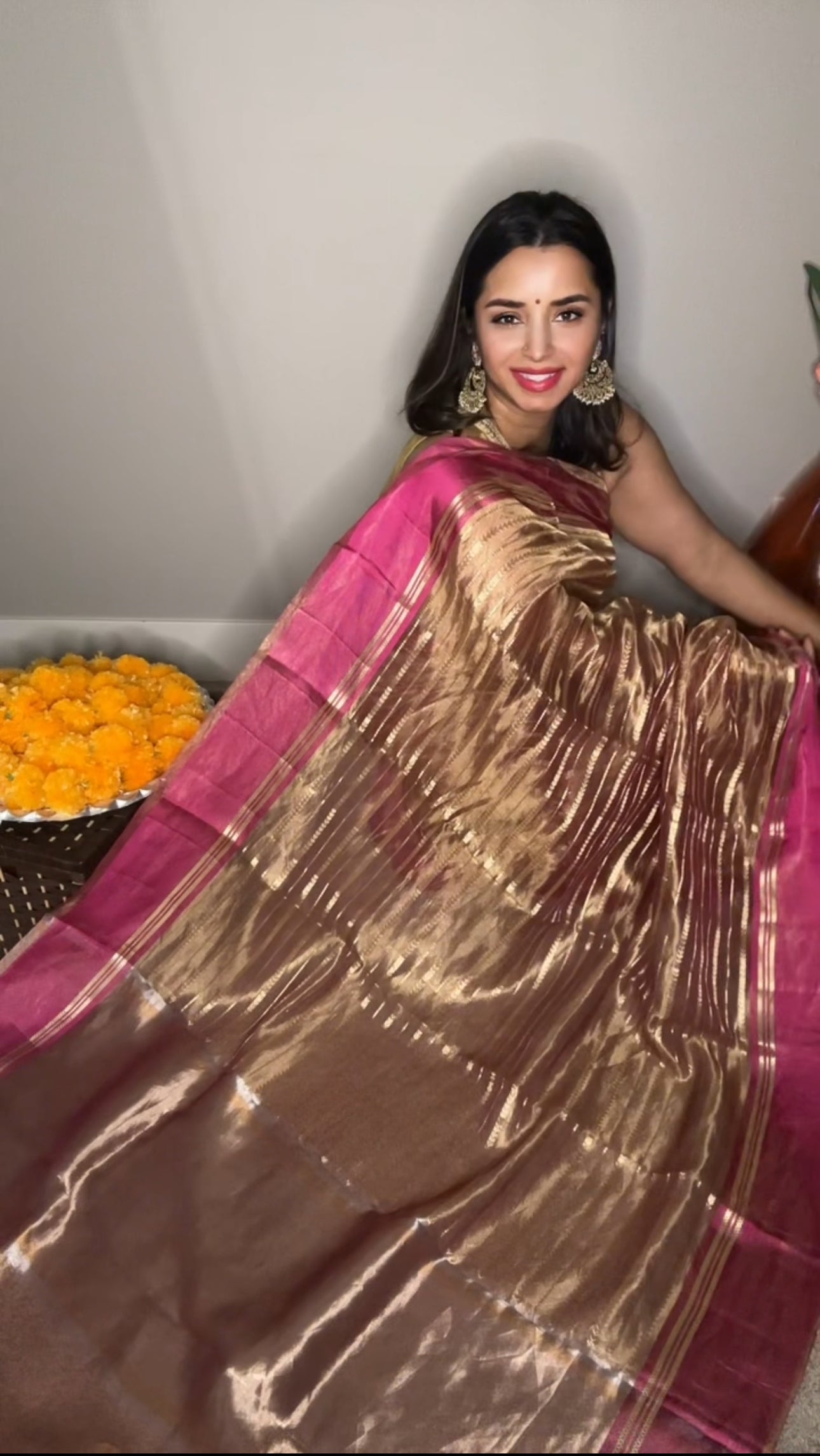 Kora by Tissue Silk Saree with Katan Silk Border