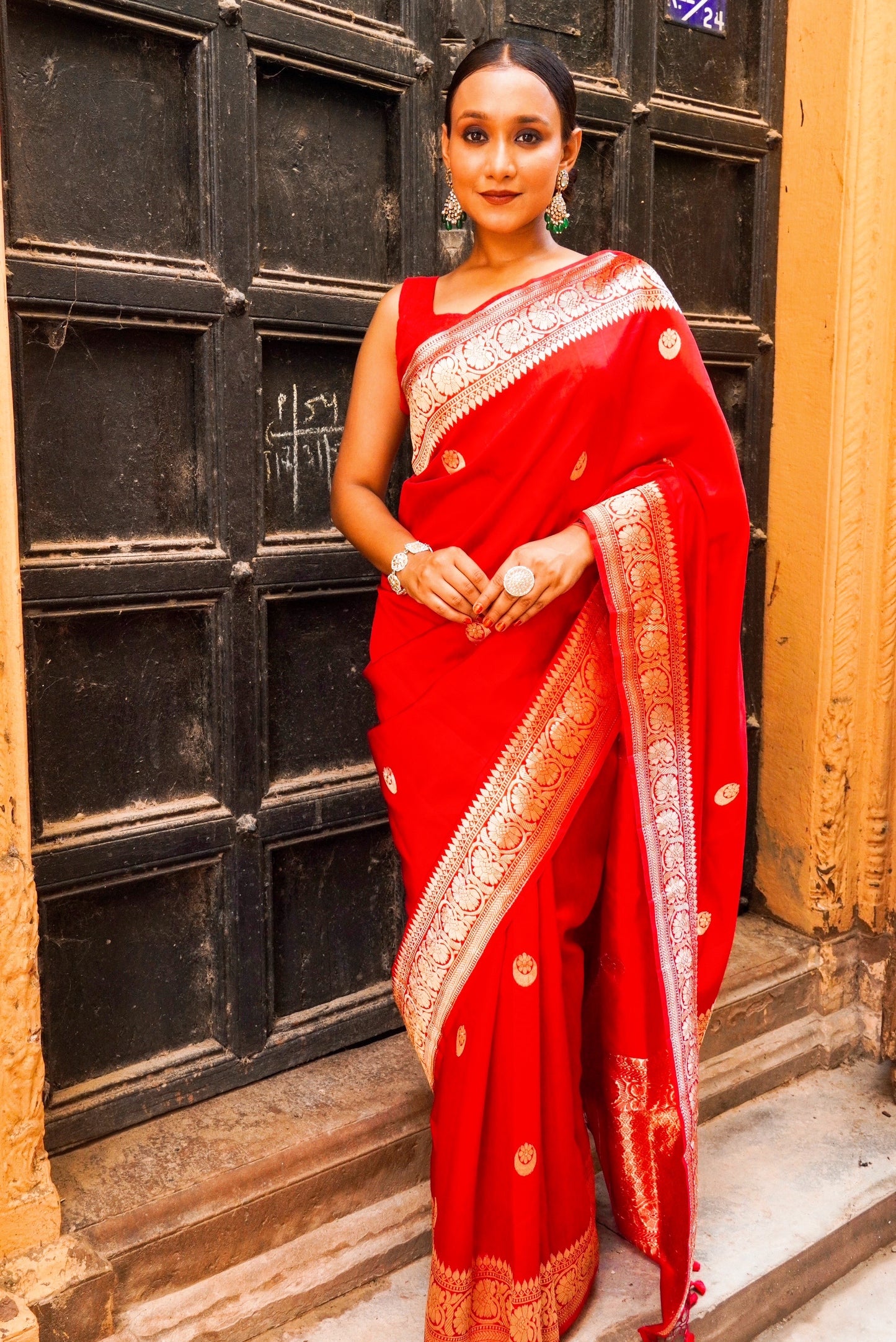 Banarasi Pure Katan by Mashru Silk Handwoven Saree - Kaduwa - Silk Mark - Celebrity Inspired