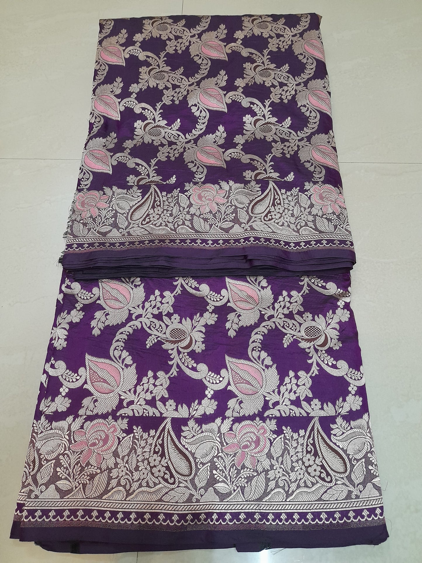 Pure Katan Handwoven Banarasi Saree with Silk Mark - Jaal - Made to order