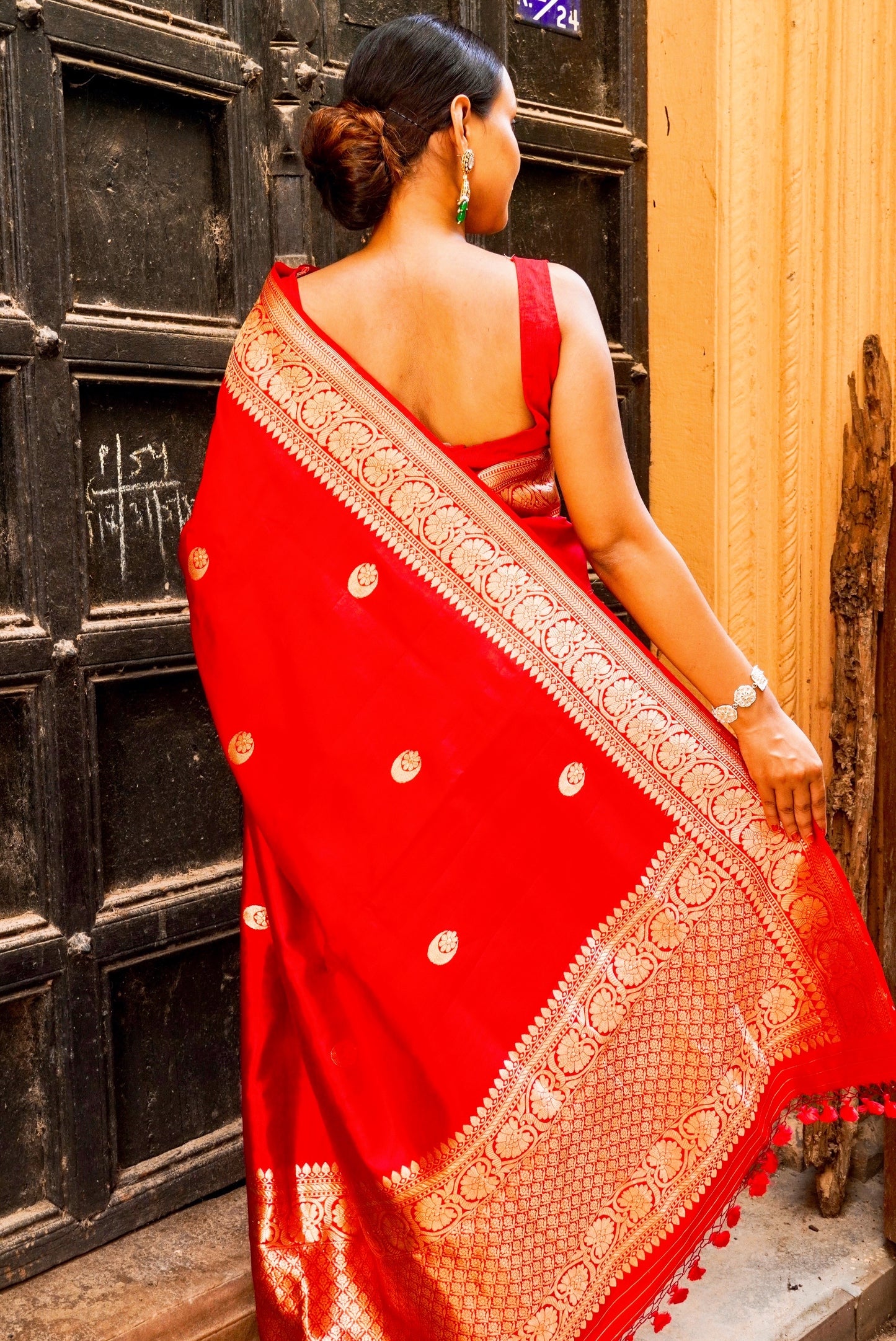 Banarasi Pure Katan by Mashru Silk Handwoven Saree - Kaduwa - Silk Mark - Celebrity Inspired