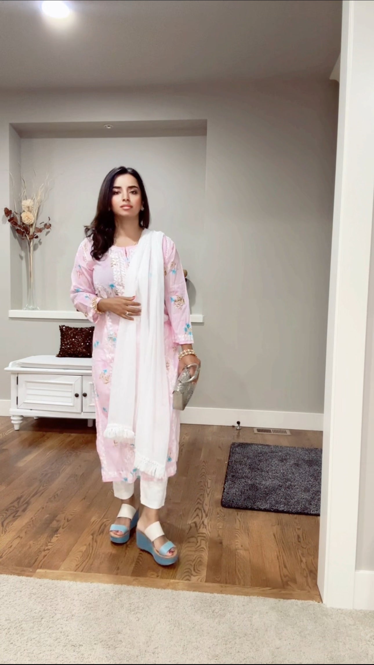 Pure Mul Cotton Salwar Suit with Hand Chikankari work