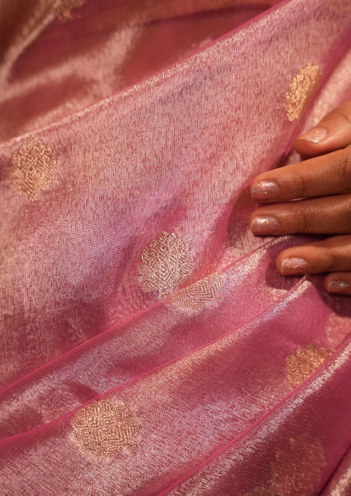 Banarasi Tissue Silk Saree with Gotta Patti