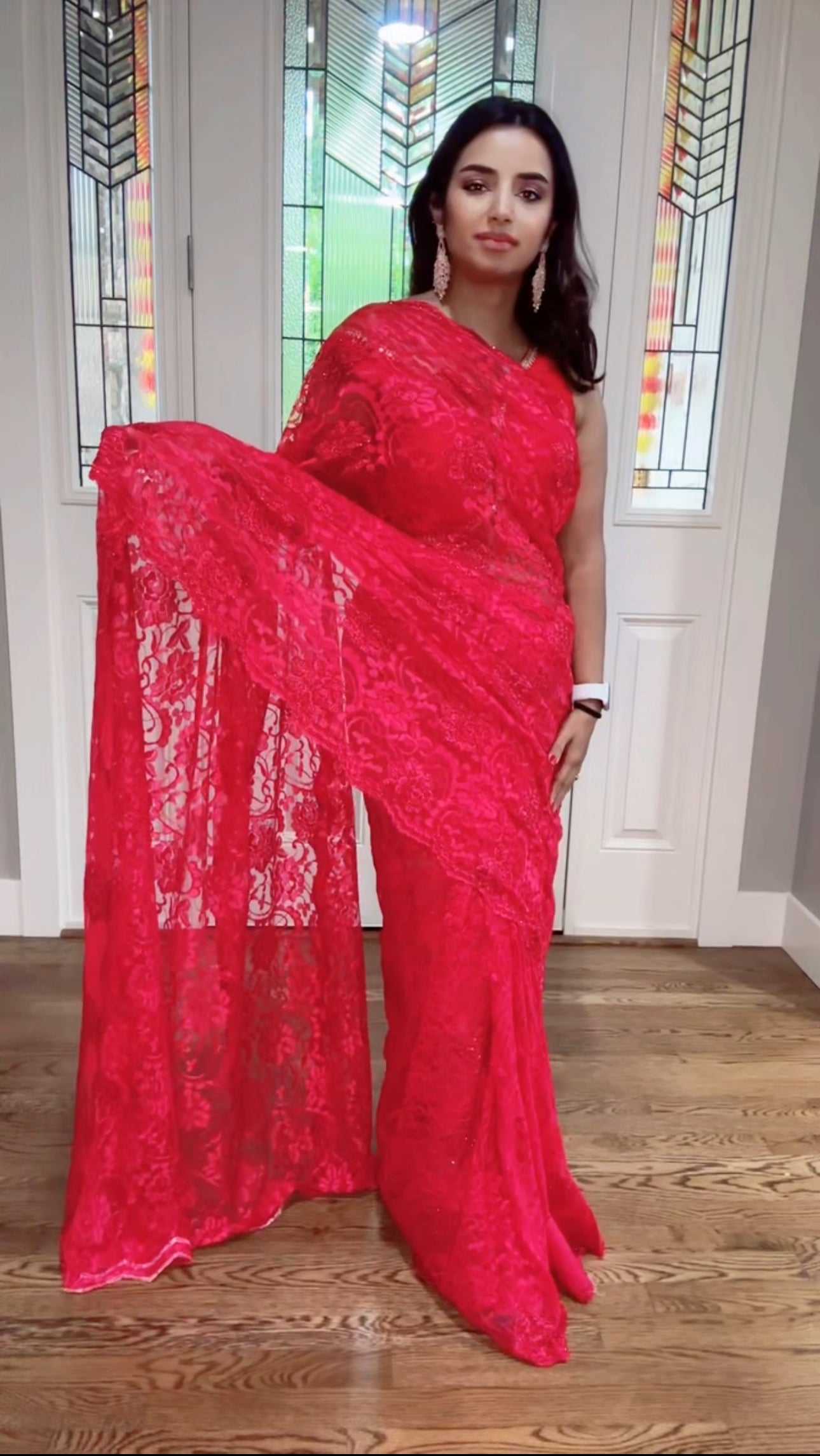 Chantiley Lace with Swarovski Crystals