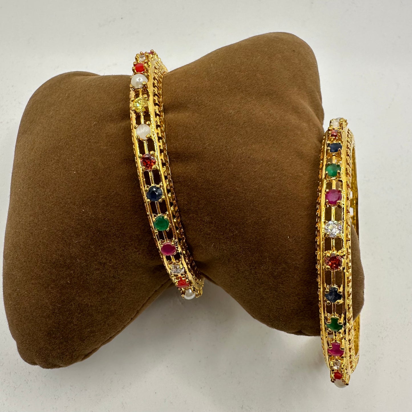 Meenakari Bangles - Gold Polish