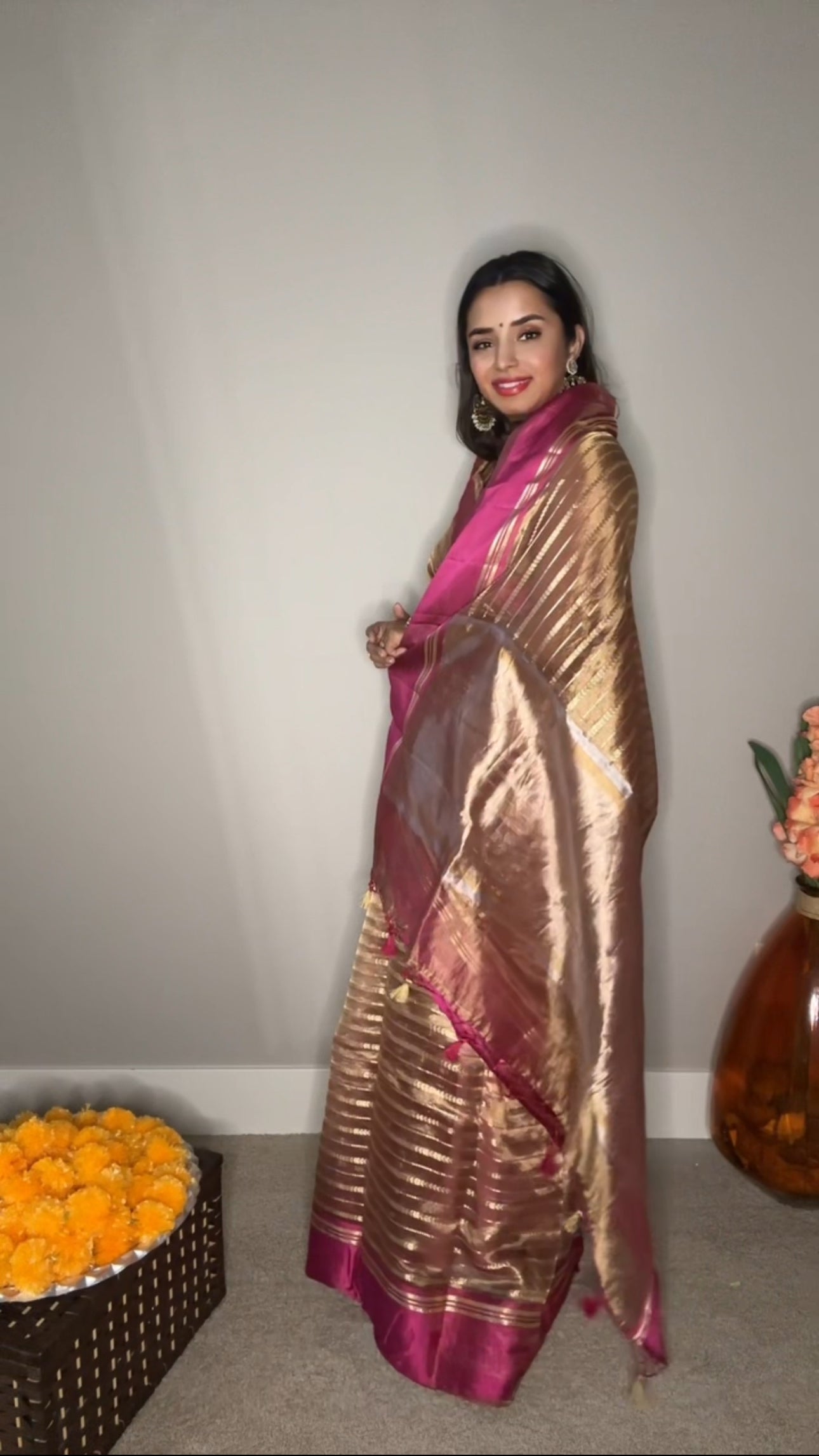 Kora by Tissue Silk Saree with Katan Silk Border