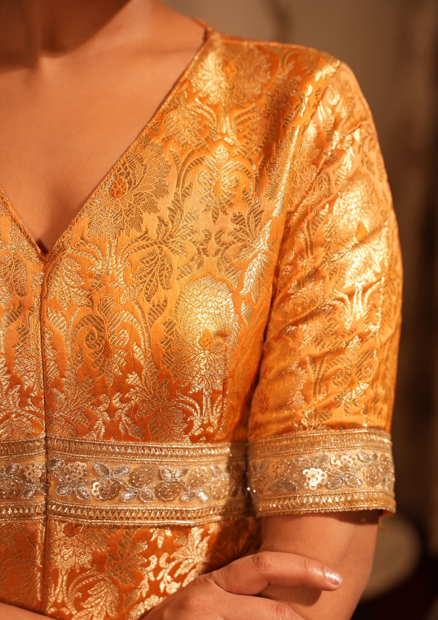 The Suvarna : Opulent Silk Jumpsuit
