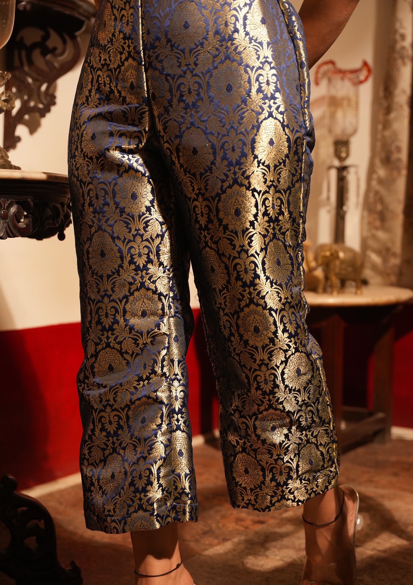 The Suvarna : Opulent Silk Jumpsuit