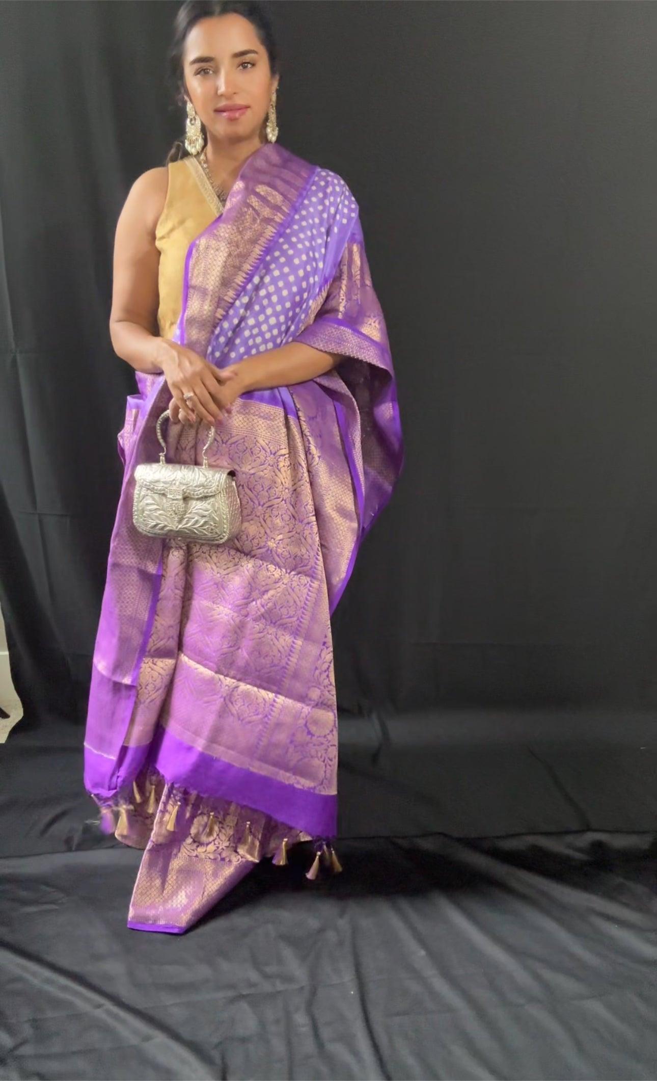 Kanchipuram Hand Tied Saree - Pure Kanchipuram Silk Saree