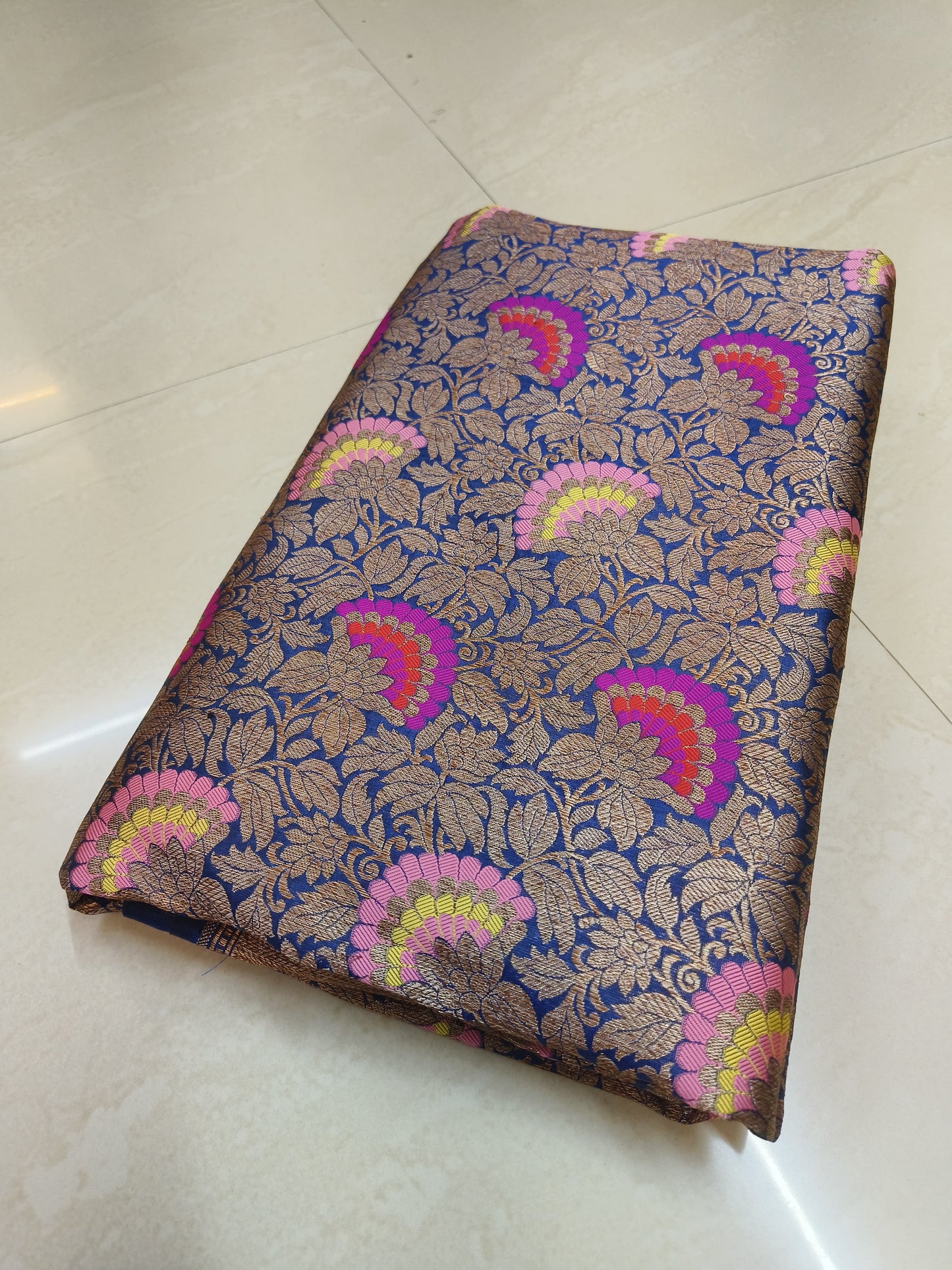 Nita Ambani Tilfi Pure Katan Handwoven Banarasi Saree with Silk Mark - Jaal - Meenakari