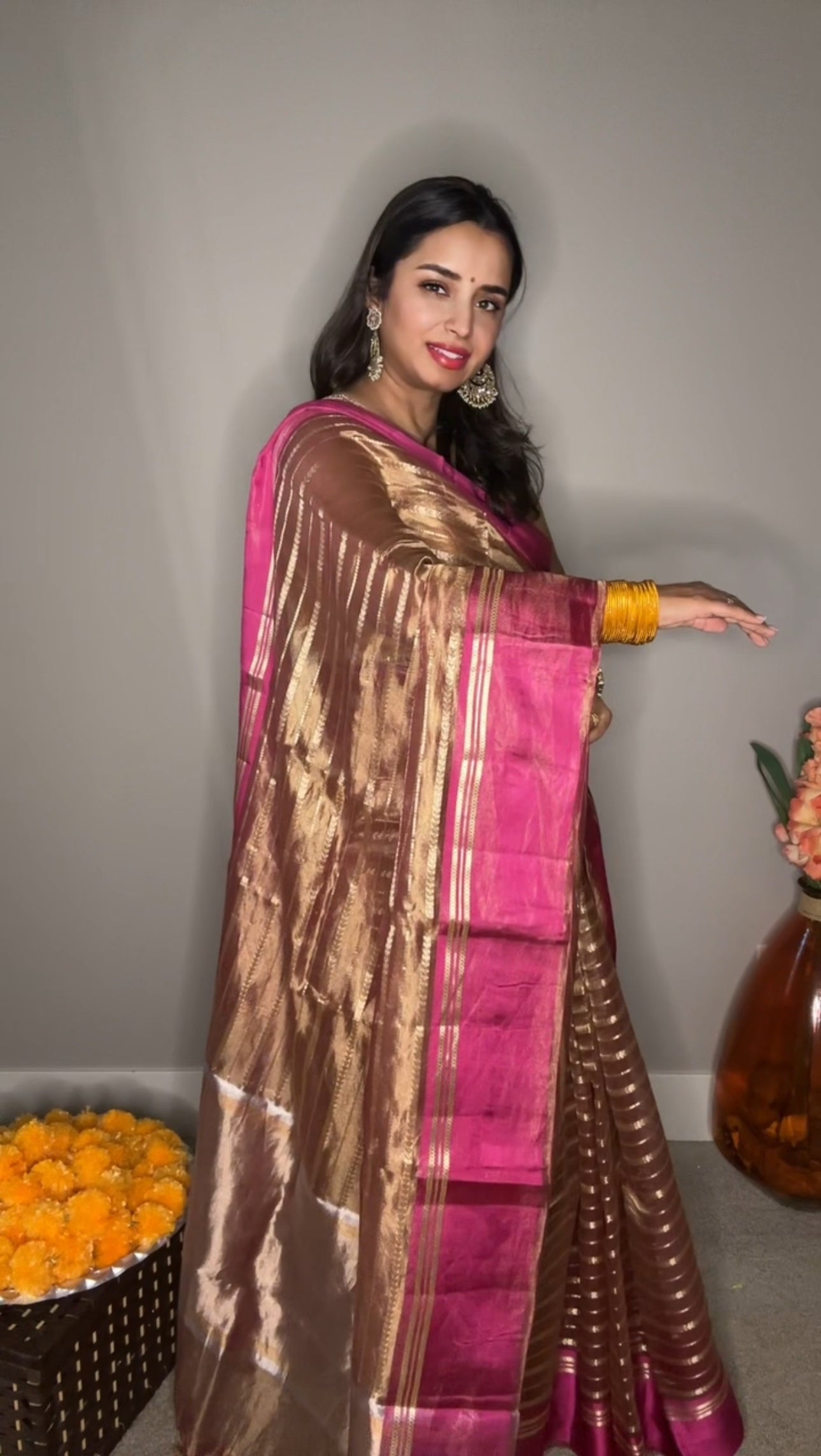 Kora by Tissue Silk Saree with Katan Silk Border