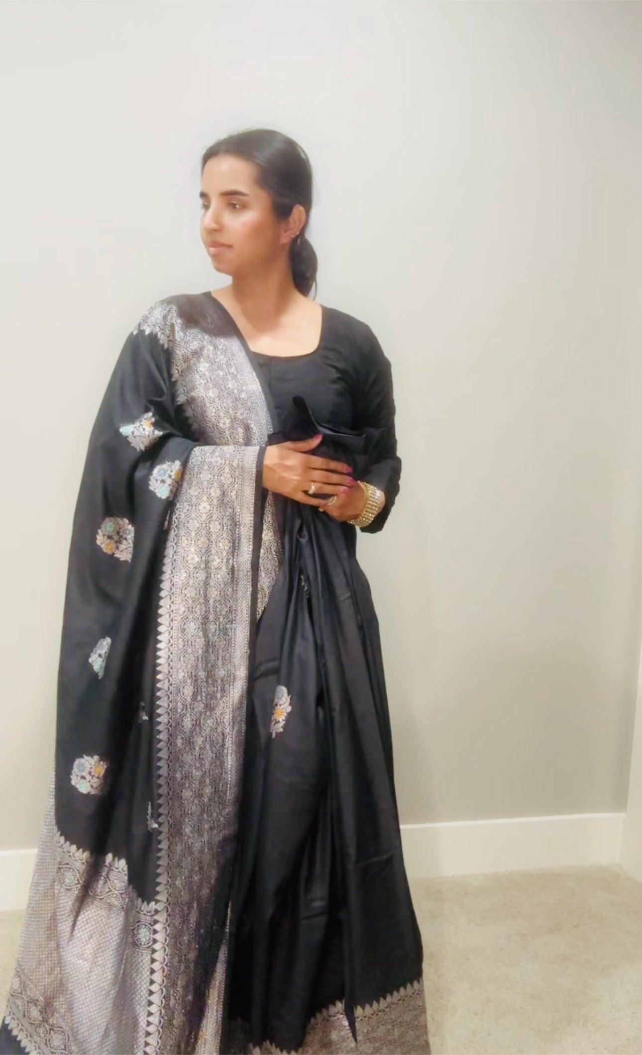 Tussar Georgette Banarasi saree handwoven