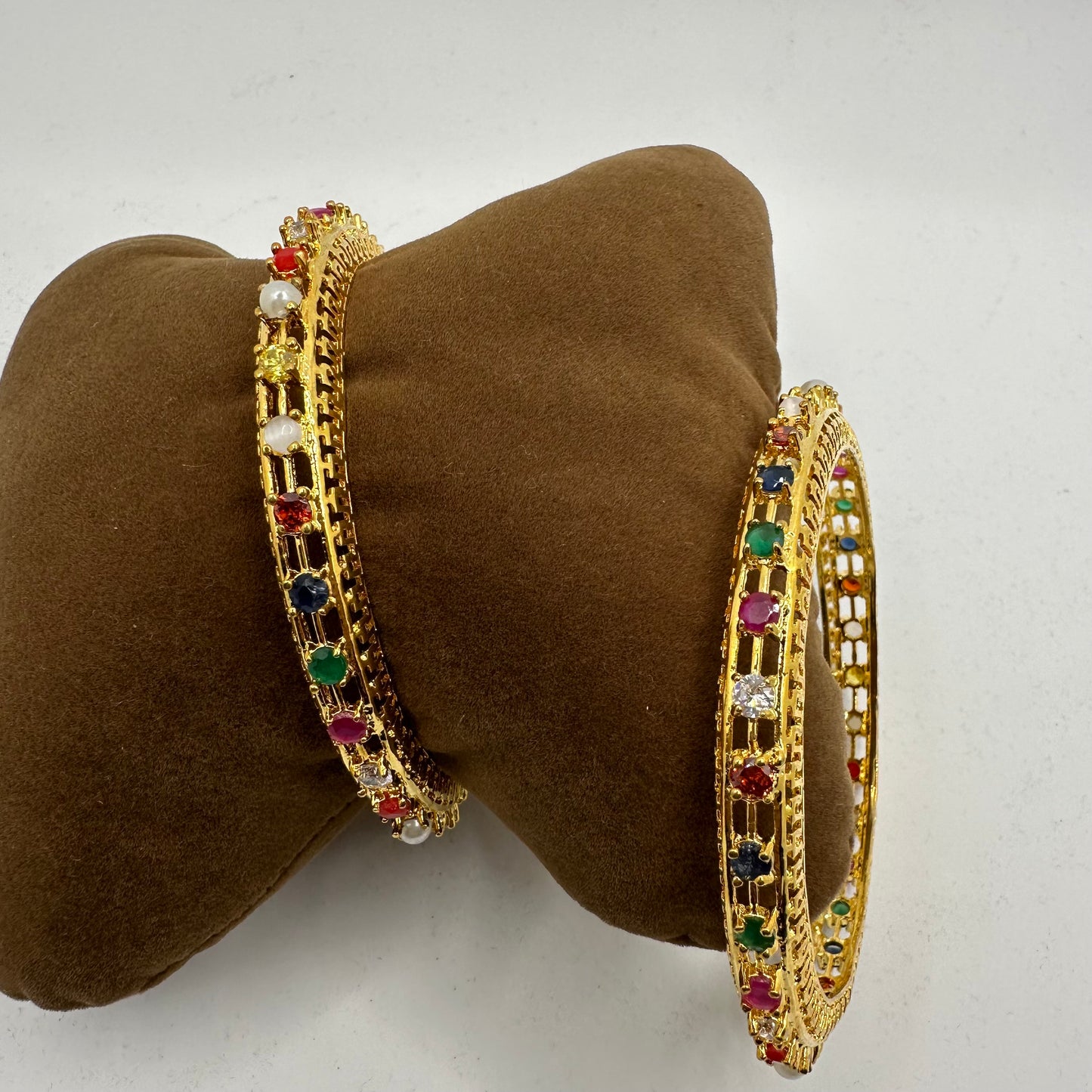 Meenakari Bangles - Gold Polish