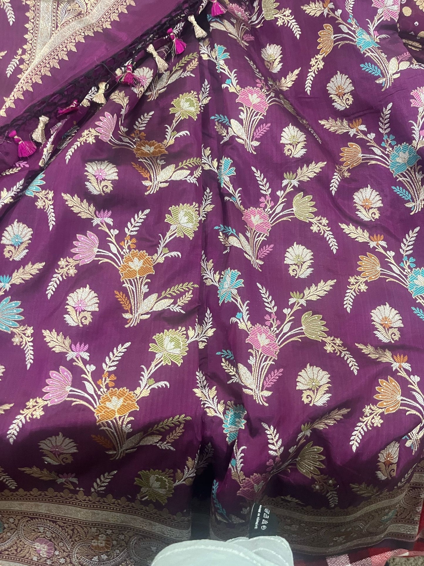 Pure Banarasi Katan Meenakari
