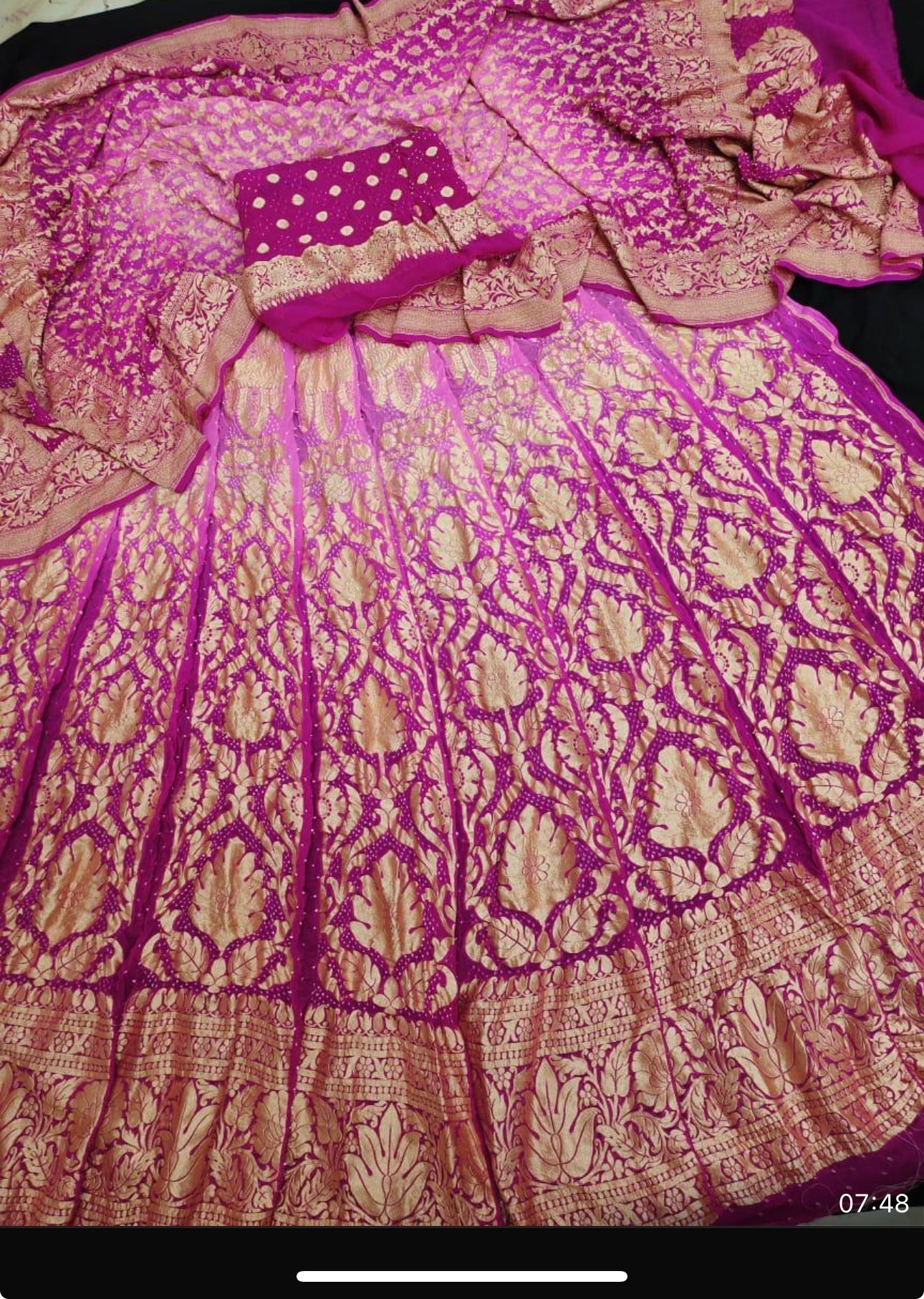 Banarasi Banadhini Georgette Lehanga - Made to order