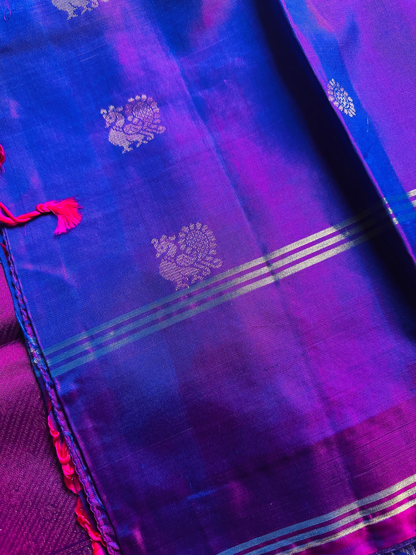 Mayura Chakra – Handwoven Kanchipuram Pure Silk Saree with Silk Mark & Triple Zari Border