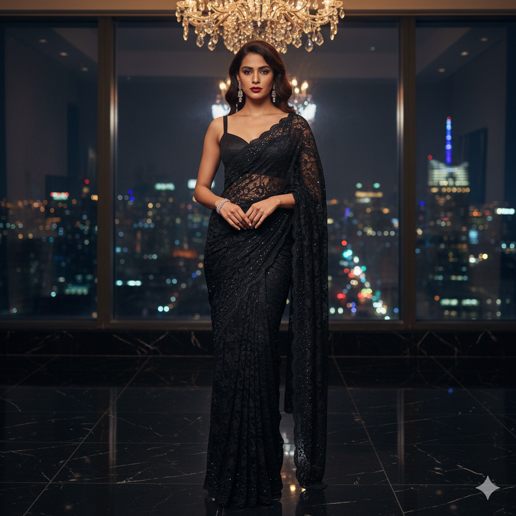 Chantiley Lace with Swarovski Crystals