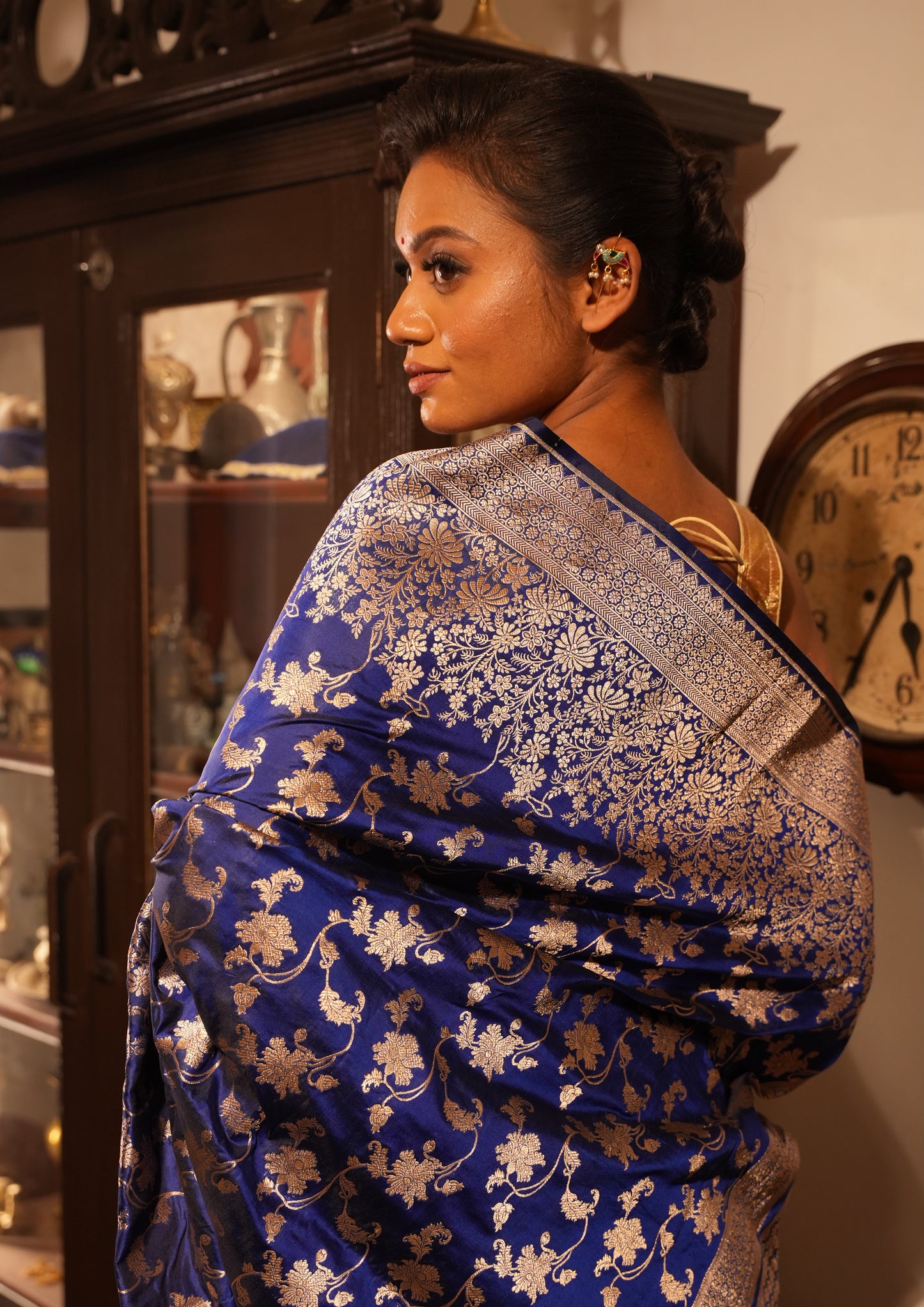 Katan Silk Banarasi Saree with Beautiful skirt Border