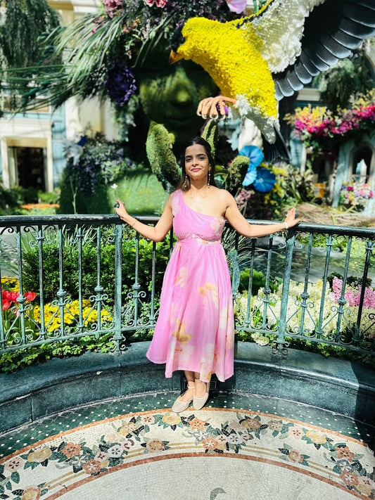 Blossom One-Shoulder Midi Dress