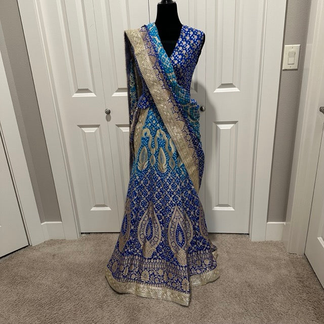 Banarasi Banadhini Georgette Lehanga - Made to order