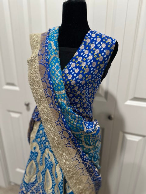 Banarasi Banadhini Georgette Lehanga - Made to order