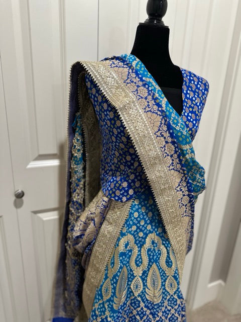 Banarasi Banadhini Georgette Lehanga - Made to order