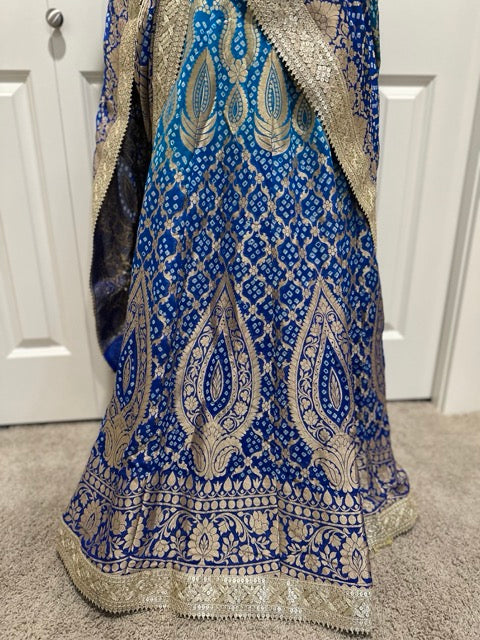 Banarasi Banadhini Georgette Lehanga - Made to order