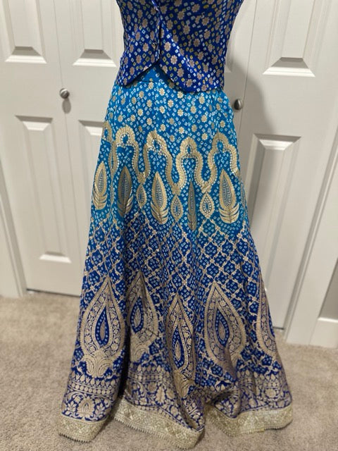 Banarasi Banadhini Georgette Lehanga - Made to order