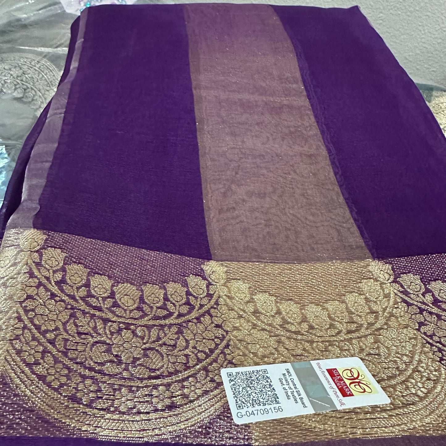 Nazakat – Kora by Tissue Banarasi Silk Saree with Gold & Silver Zari