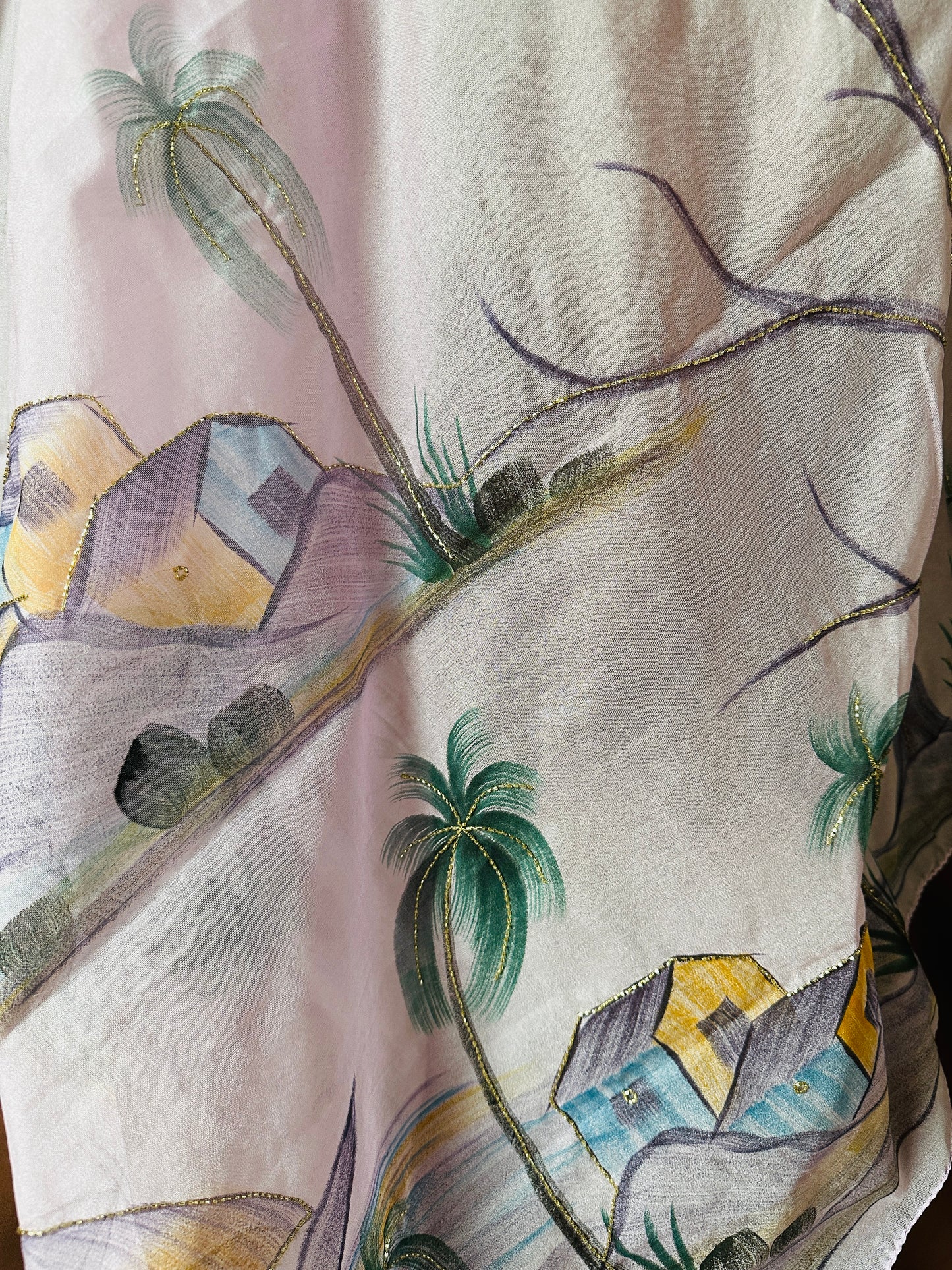 Hand-Painted Kora Organza Banarasi Saree with Hand-Cut Dana Work