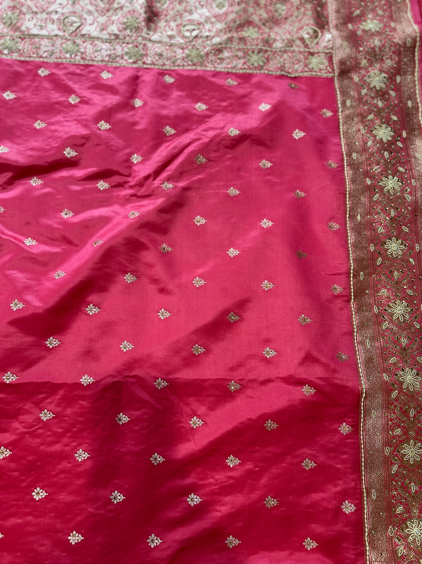 Roohani – Katan Silk Saree with Zardozi & Stone Work