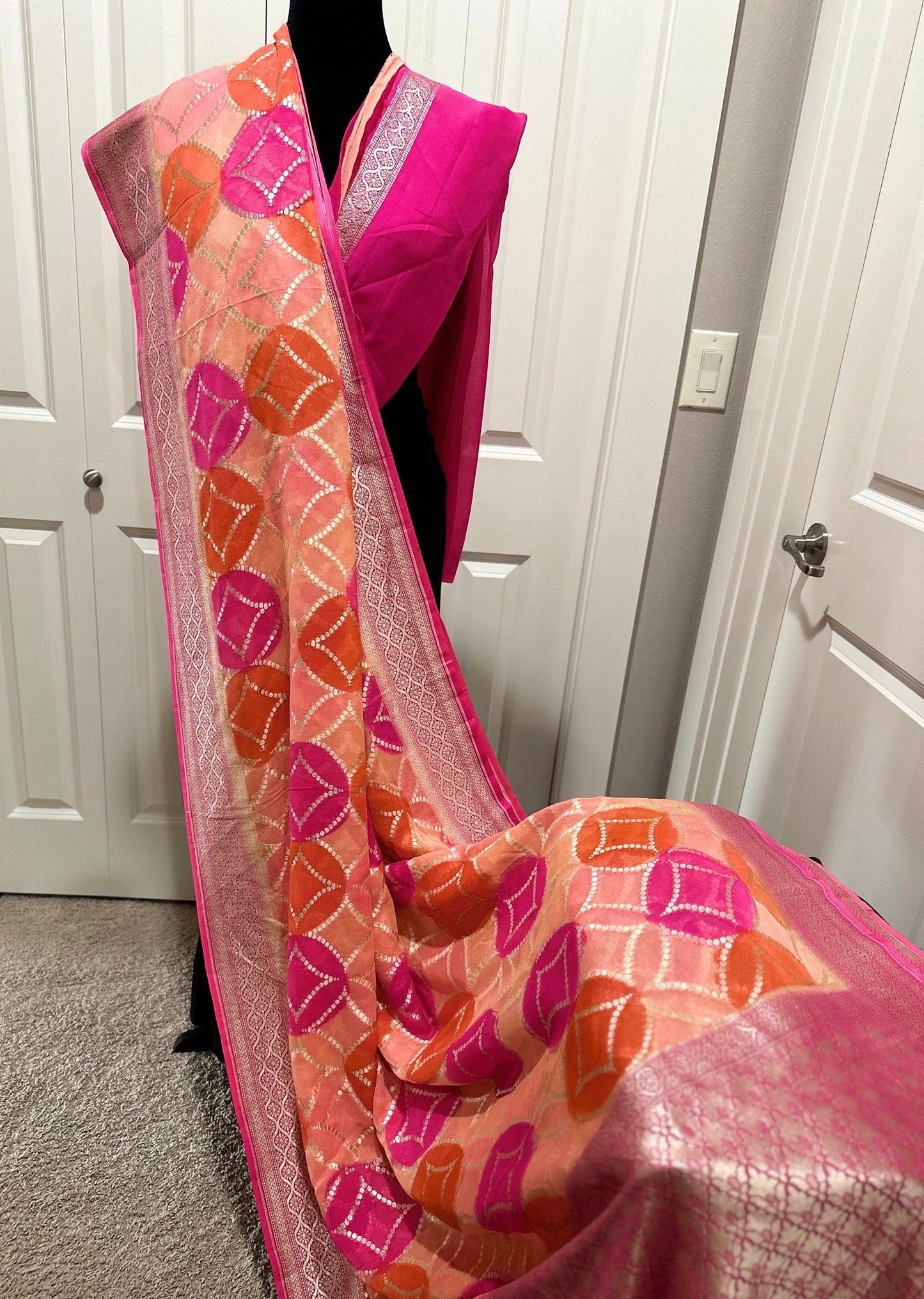 Georgette Handwoven Khaddi Georgette Saree