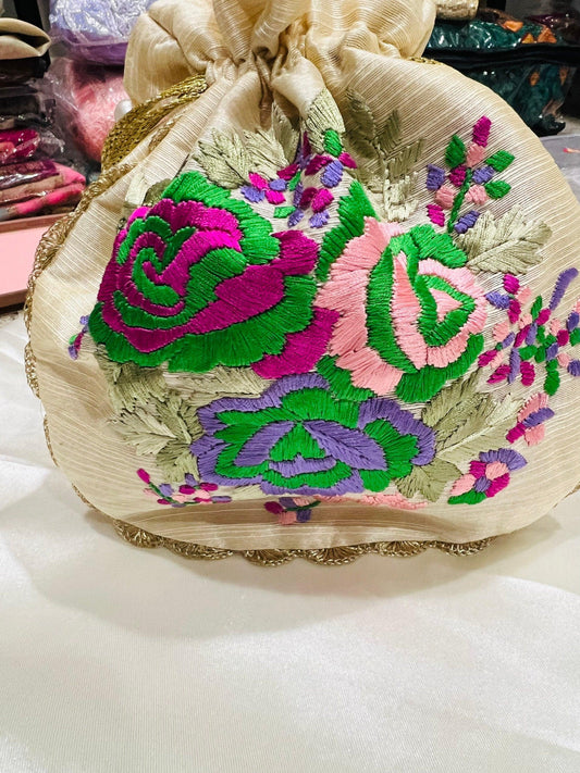 Handmade Cluthes and Potli Bags - Parsi Gara || Ships from USA || The Chic Tale