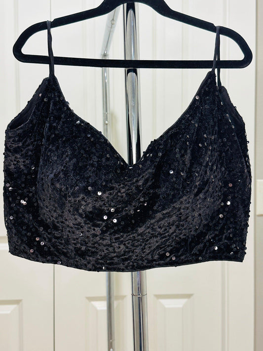 Sequin Blouses - Noodle Strap