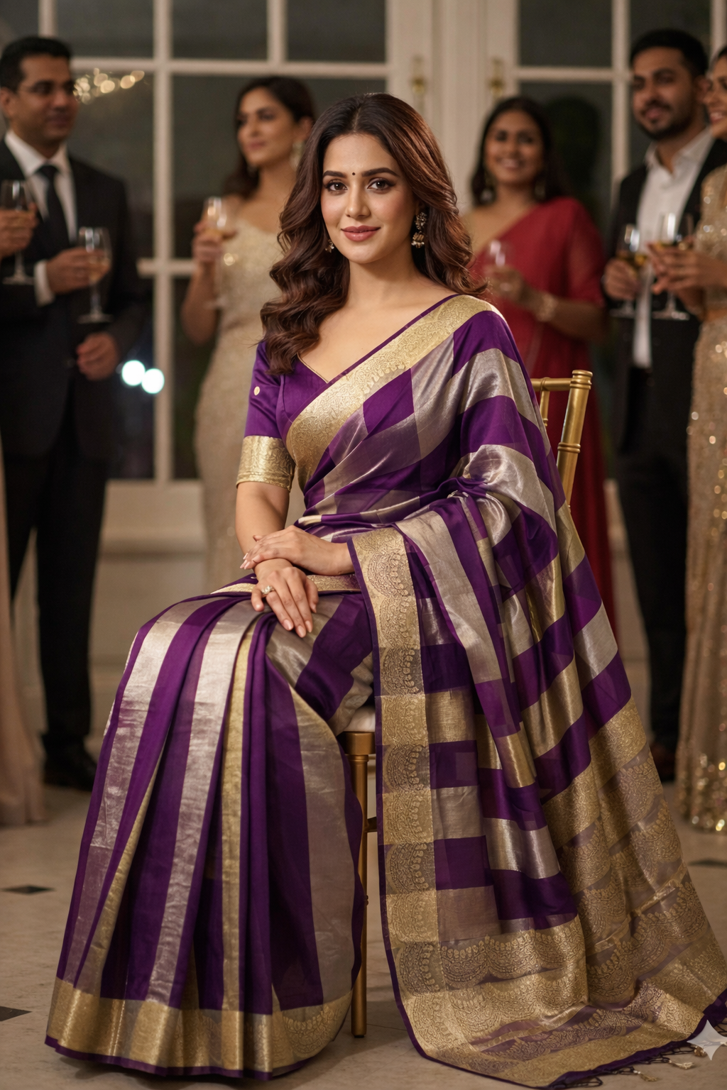 Nazakat – Kora by Tissue Banarasi Silk Saree with Gold & Silver Zari