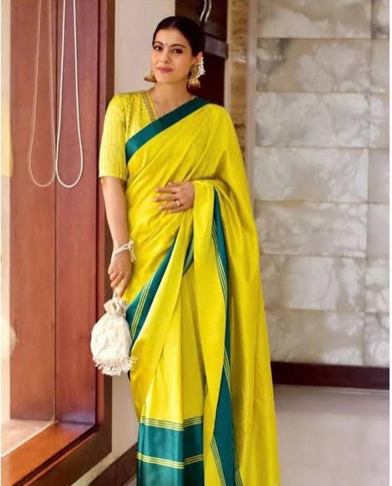 Pure Handwoven Chanderi Silk Saree - Kajol - with Silk Mark  - Made to order