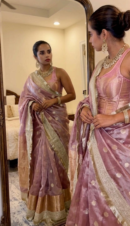 Banarasi Tissue Silk Saree with Gotta Patti - feather light elegance without the weight
