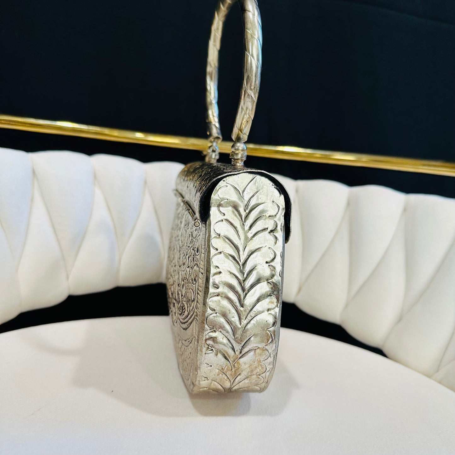 Sabrina Handmade Metallic Clutch