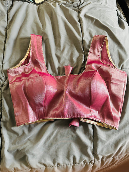 Saree Blouse Tissue Silk - Banarasi Blouses/ Top