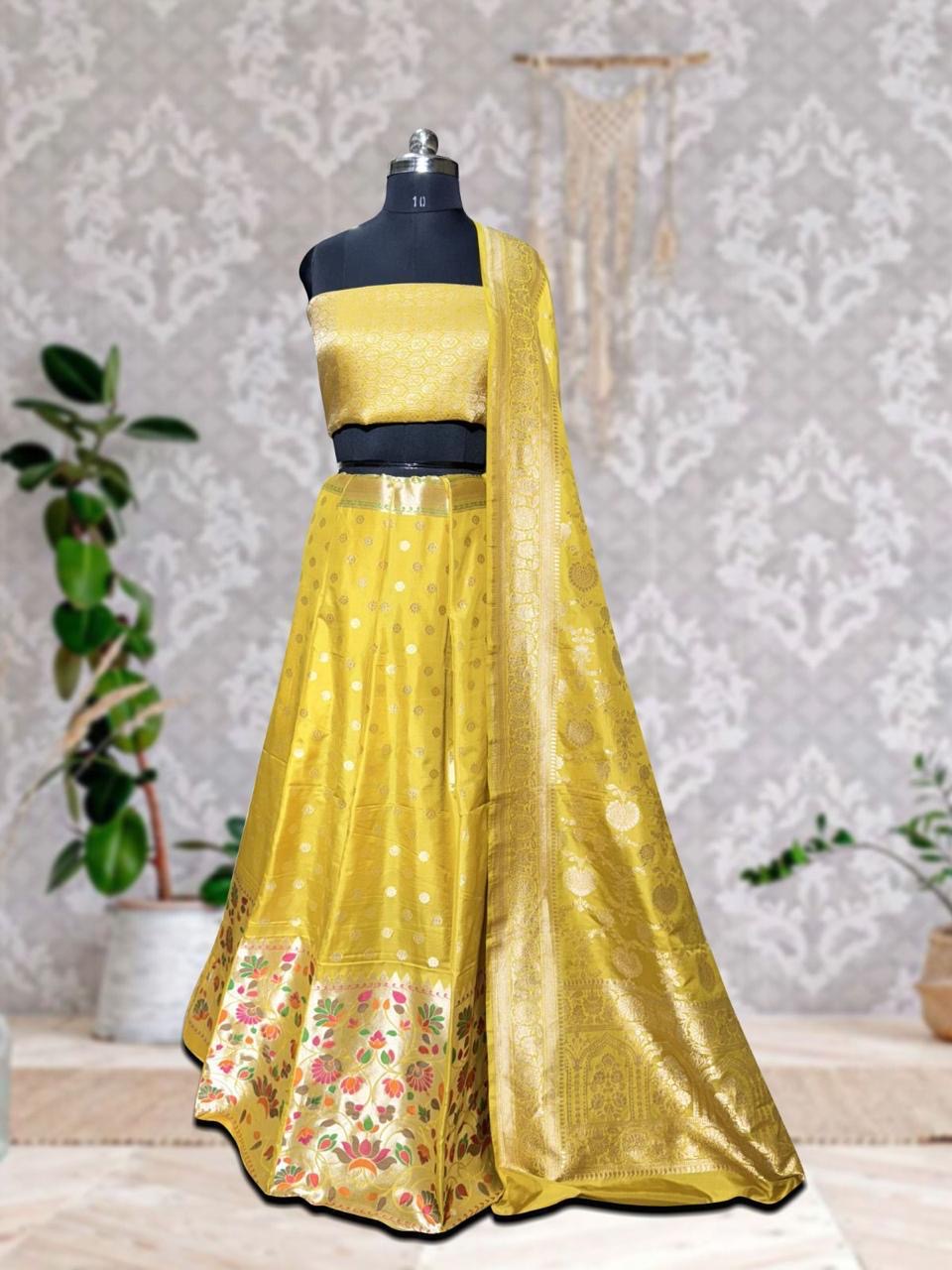 Banarasi Tilfi Handwoven Katan Silk Lehanga