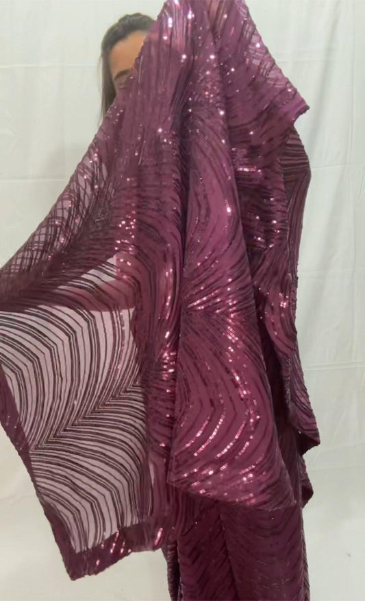 Georgette  saree with beautiful sequin all over