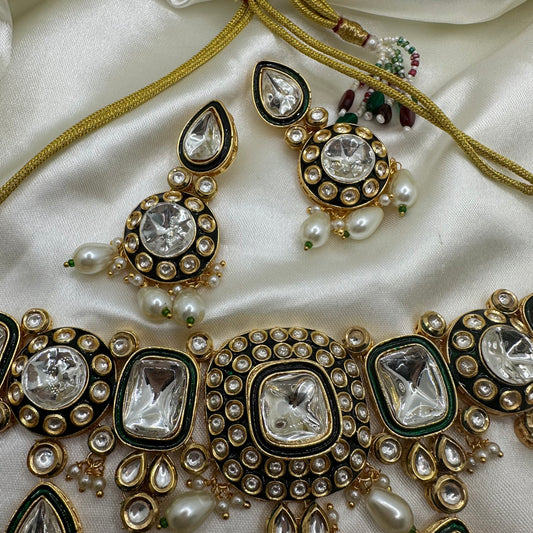 Simra Kundan Polki Necklace set
