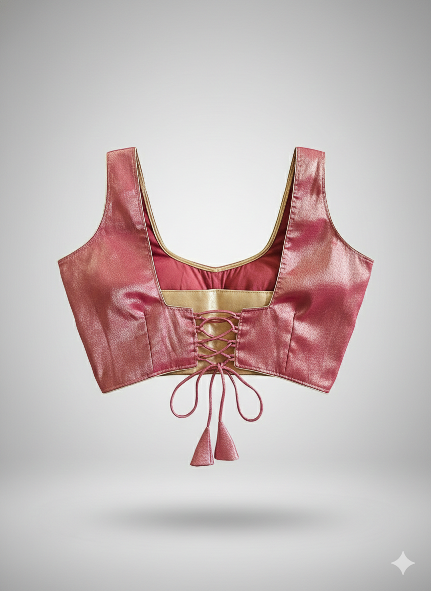 Saree Blouse Tissue Silk - Banarasi Blouses/ Top
