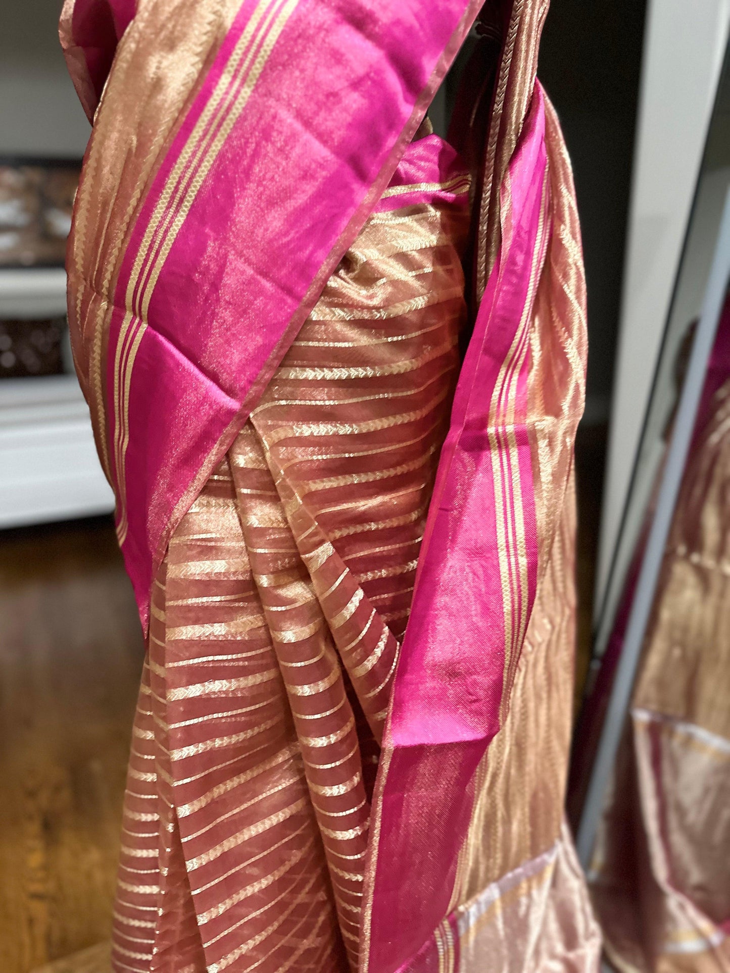 Kora by Tissue Silk Saree with Katan Silk Border