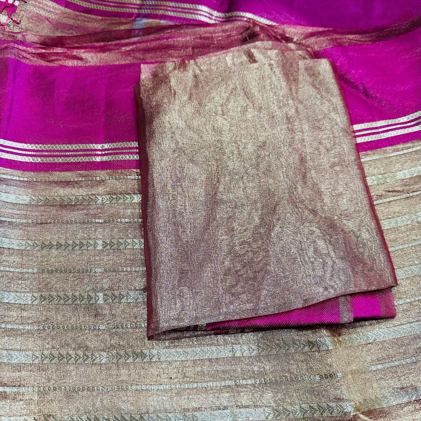 Kora by Tissue Silk Saree with Katan Silk Border